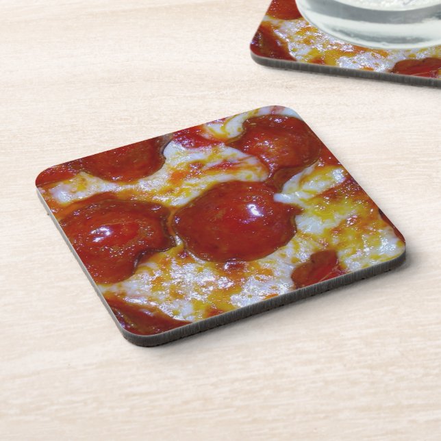 Cheese and Pepperoni Pizza Party Coaster (Left Side)