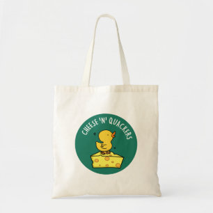 Cheese And Quackers Funny Food Pun Tote Bag