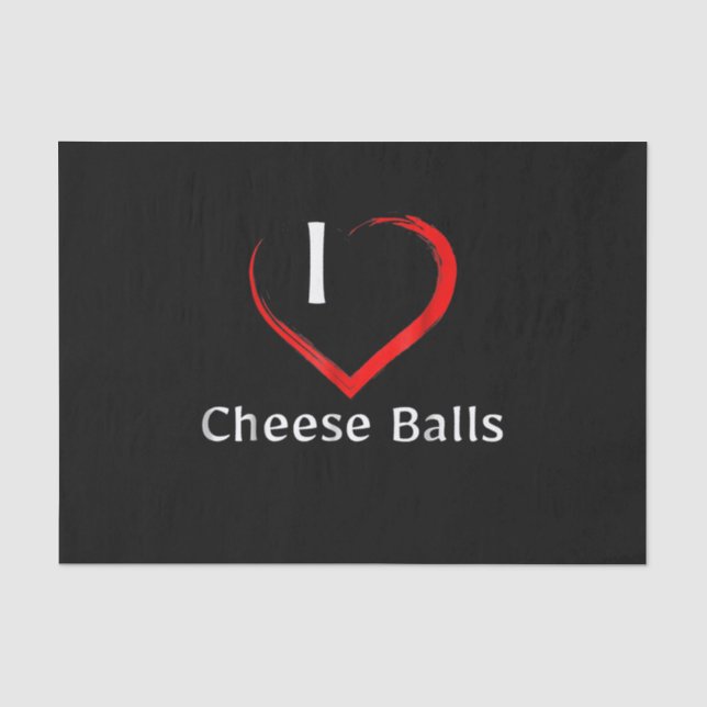 Cheese Balls Novelty Appetizers Tissue Paper (Front)