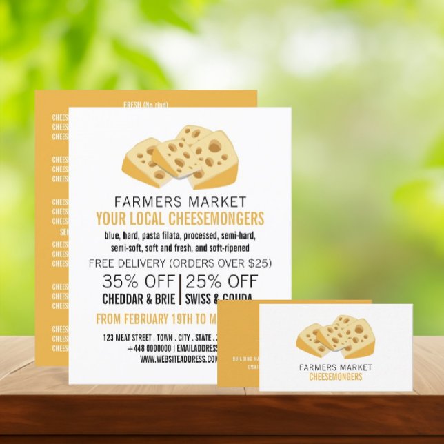 Cheese Blocks, Cheesemonger Business Card (Creator Uploaded)