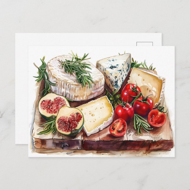 Cheese board, Postcrossing Postcard (Front/Back)
