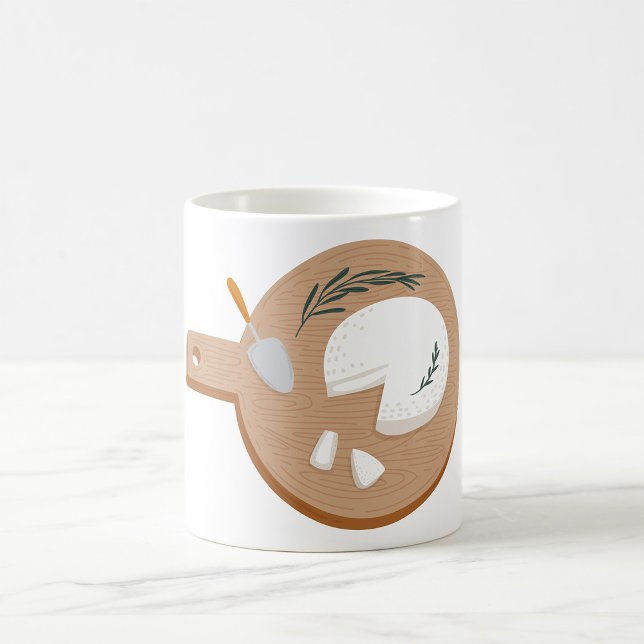 Cheese Board with Brie Knife and Herbs Coffee Mug (Creator Uploaded)