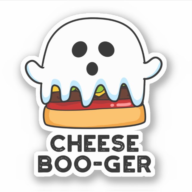Cheese Boo-ger Funny Ghost Cheeseburger Pun  (Front)