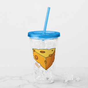 Cheese cartoon illustration acrylic tumbler
