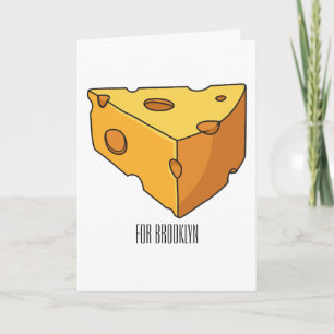 Cheese cartoon illustration  card