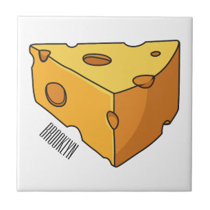Cheese cartoon illustration ceramic tile
