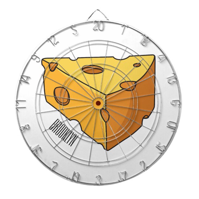 Cheese cartoon illustration dartboard (Front)