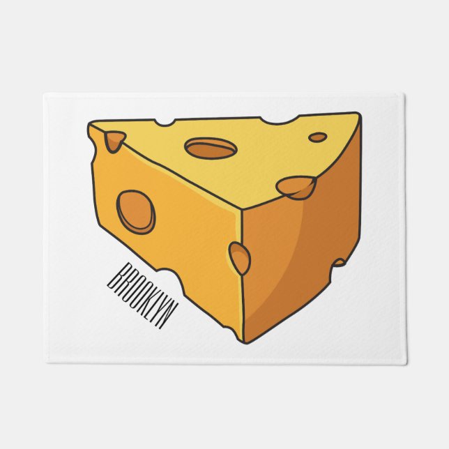 Cheese cartoon illustration  doormat (Front)