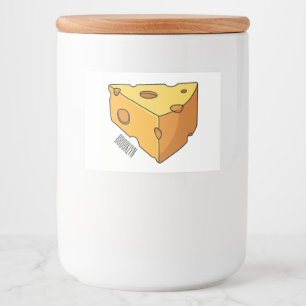 Cheese cartoon illustration food label