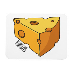 Cheese cartoon illustration magnet