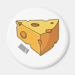 Cheese cartoon illustration magnet