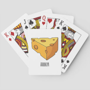 Cheese cartoon illustration  playing cards