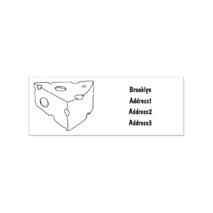 Cheese cartoon illustration rubber stamp