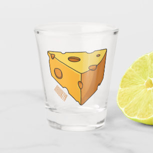 Cheese cartoon illustration shot glass