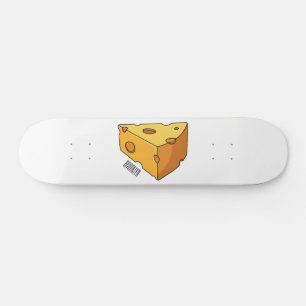 Cheese cartoon illustration  skateboard