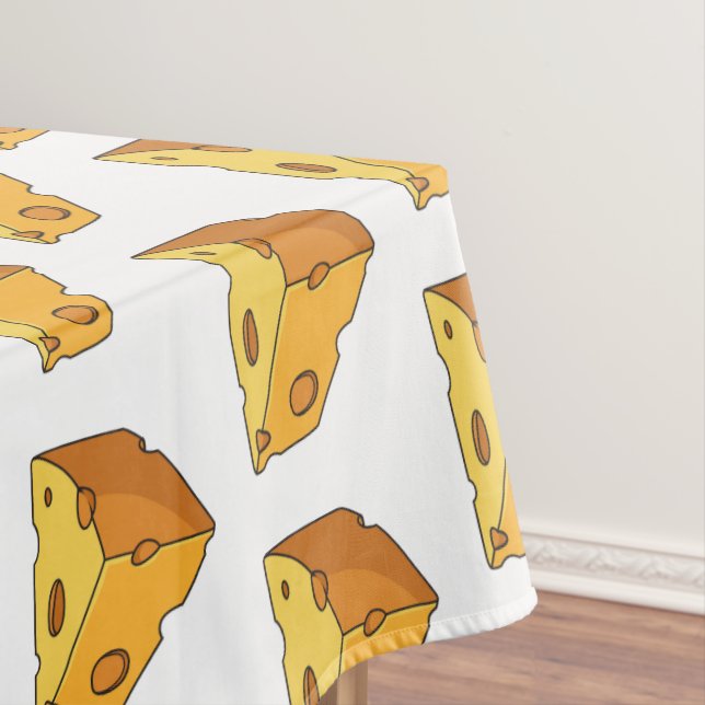Cheese cartoon illustration  tablecloth (In Situ)