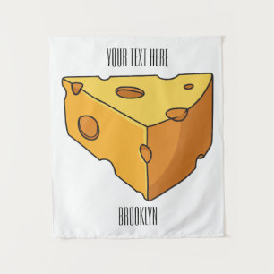 Cheese cartoon illustration tapestry
