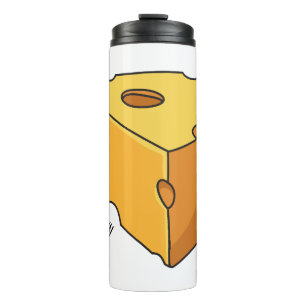 Cheese cartoon illustration  thermal tumbler