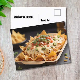 Cheese Covered Nachos in container  Postcard