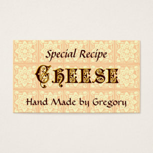 Cheese Custom Recipe Tag Vintage Art