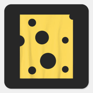 Cheese Cute Cheap Halloween Costume Matching Wine Square Sticker