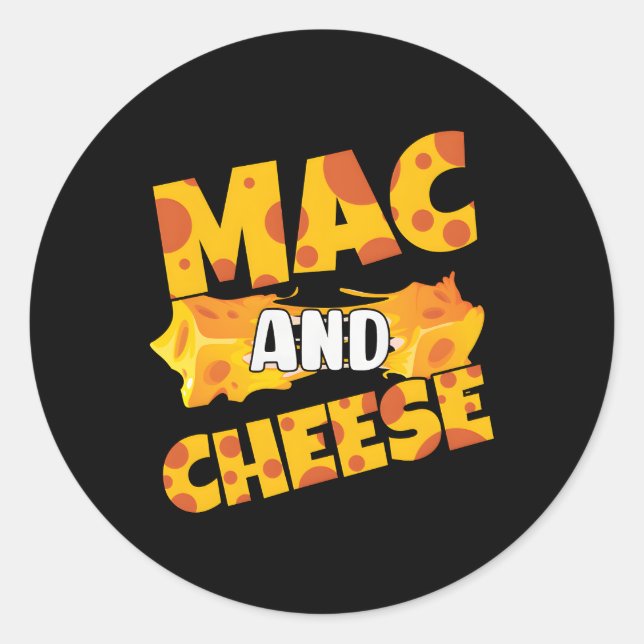 Cheese Day Celebration Cheeze Love Mac Cheese Classic Round Sticker (Front)