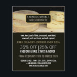 Cheese Display, Cheesemonger Advertising Flyer<br><div class="desc">Cheese Display,  Cheesemonger Advertising Flyers By The Business Card Store.</div>