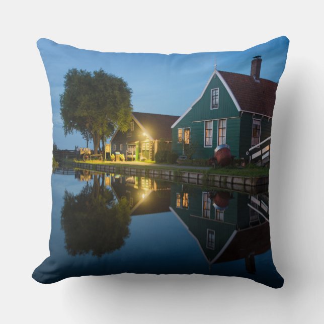 Cheese farm house at twilight in Holland Cushion (Front)