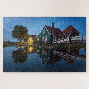 Cheese farm house at twilight in Holland Jigsaw Puzzle