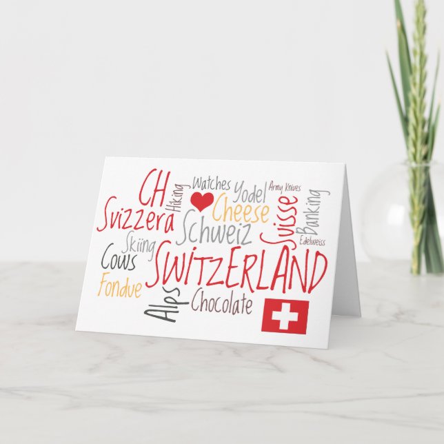 Cheese Fondue Greeting from Switzerland Card (Front)