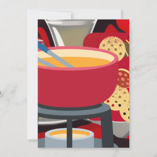 Cheese Fondue Holiday Card