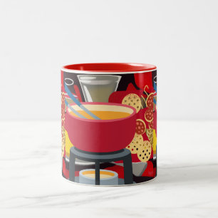 Cheese Fondue Two-Tone Coffee Mug