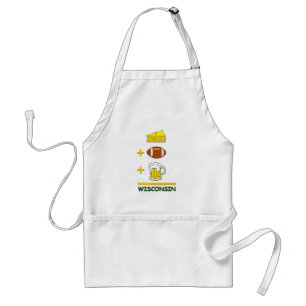 Cheese Football Beer Wisconsin Standard Apron