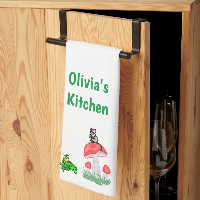 Cheese Frog Mushroom Mouse Kitchen Hand Towel (Thirds Fold)