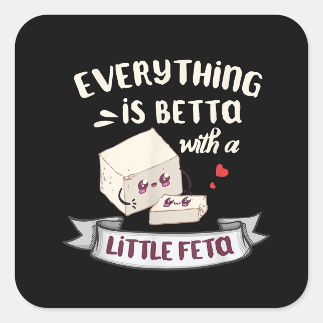 Cheese From Greece  -  Feta Enthusiasts Square Sticker (Front)
