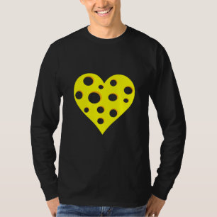 Cheese Heart Swiss Cheddar Gouda Brie Feta Dairy F T-Shirt