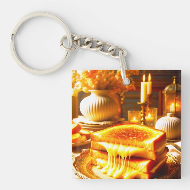 Cheese Heaven: The Ultimate Comfort Food Key Ring (Front)