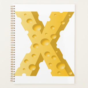 Cheese Letter X Typography Planner