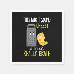 Cheese Lover Cute Food Pun Cheesy Party Costume Napkin