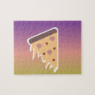 Cheese Lovers Pizza Ombre Gradient Colourful Jigsaw Puzzle