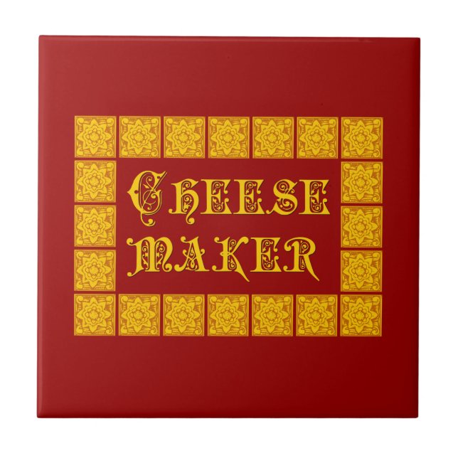 Cheese Maker Vintage Kitchen Art Tile (Front)
