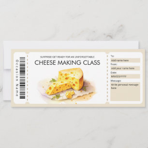 Cheese Making Class Gift Certificate Template