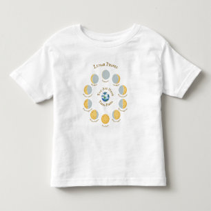 Cheese Moon Famciful Lunar Phases Chart White Toddler T-Shirt