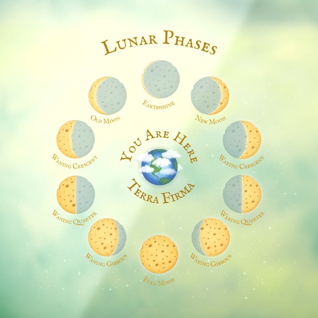 Cheese Moon Whimsical Lunar Phases Chart Science (Sheet 3)