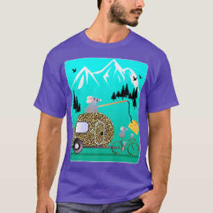 CHEESE MOTIVATION MICE CAMPER BIKE TOUR MOUNTAIN C T-Shirt