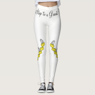 Cheese Mouse Great Workout White Leggings