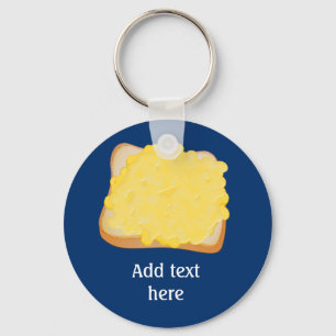 Cheese 'n' Toast or Rarebit with your custom words Key Ring