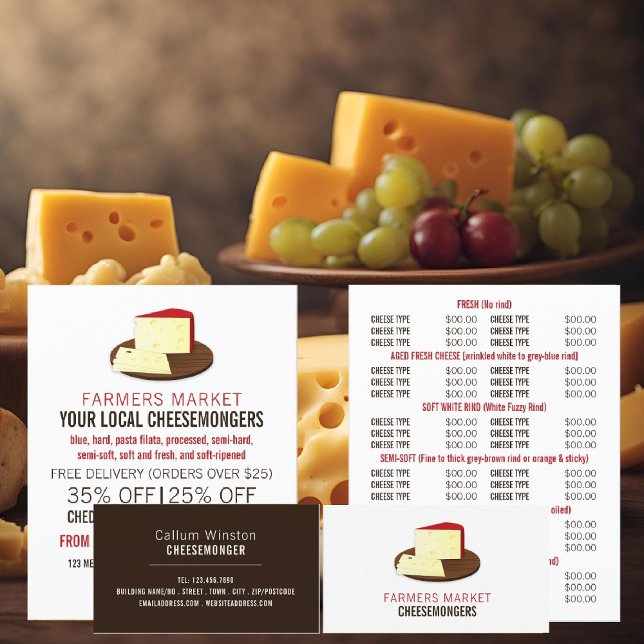 Cheese on Board, Cheesemonger Business Card (Creator Uploaded)