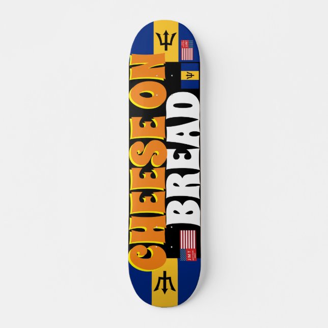 CHEESE ON BREAD   JMT BARB 7 3/4" Skateboard Deck (Front)