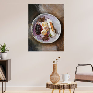 Cheese Pancakes with Berries – Gourmet Food Poster